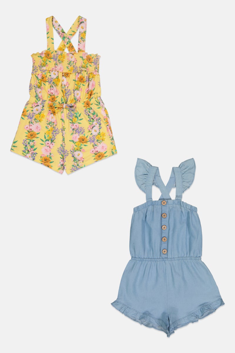 Nanette lepore Kids Girl 2 Pieces Printed Playsuit, Multicolor - Image 2